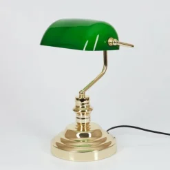 Lampe de banquier verte Or, Vert, Laiton, 1 lumière