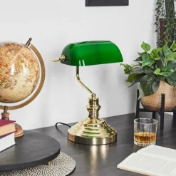 Lampe de banquier verte Or, Vert, Laiton, 1 lumière