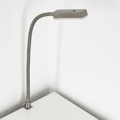 Lampe de chevet Alamo Nickel mat, 1 lumière, Détecteur de mouvement