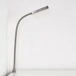 Lampe de chevet Alamo Nickel mat, 1 lumière, Détecteur de mouvement