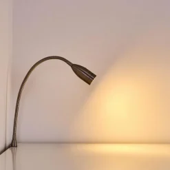 Lampe de chevet Alsea LED Nickel mat, 1 lumière, Détecteur de mouvement