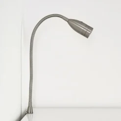 Lampe de chevet Alsea LED Nickel mat, 1 lumière, Détecteur de mouvement