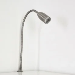 Lampe de chevet Alsea LED Nickel mat, 1 lumière, Détecteur de mouvement