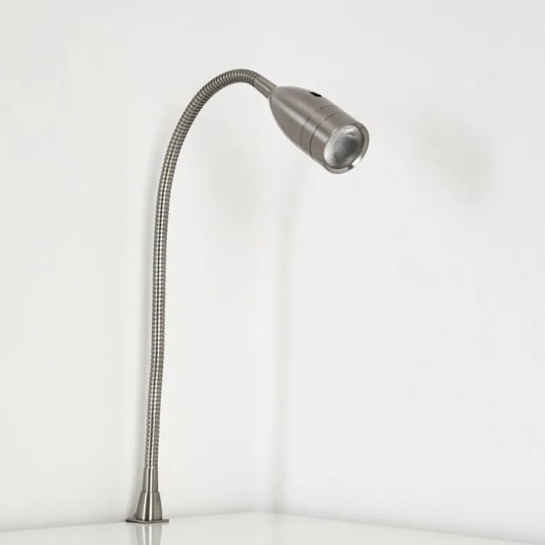 Lampe de chevet Alsea LED Nickel mat, 1 lumière, Détecteur de mouvement