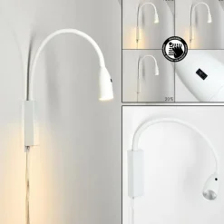 Lampe de chevet Alsea LED Blanc, 1 lumière, Détecteur de mouvement