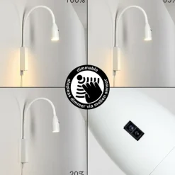 Lampe de chevet Alsea LED Blanc, 1 lumière, Détecteur de mouvement