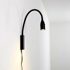 Lampe de chevet Alsea LED Noir, 1 lumière, Détecteur de mouvement