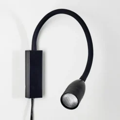 Lampe de chevet Alsea LED Noir, 1 lumière, Détecteur de mouvement