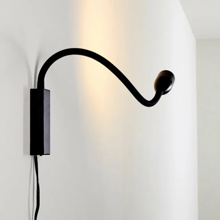 Lampe de chevet Alsea LED Noir, 1 lumière, Détecteur de mouvement