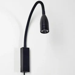 Lampe de chevet Alsea LED Noir, 1 lumière, Détecteur de mouvement