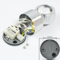 Lampe de salle de bain Florenz LED Aluminium, 2 lumières