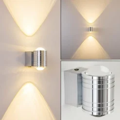 Lampe de salle de bain Florenz LED Aluminium, 2 lumières