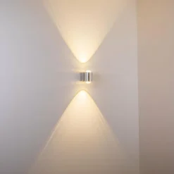 Lampe de salle de bain Florenz LED Aluminium, 2 lumières