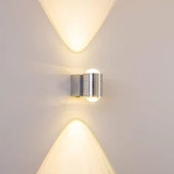 Lampe de salle de bain Florenz LED Aluminium, 2 lumières