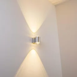 Lampe de salle de bain Florenz LED Aluminium, 2 lumières