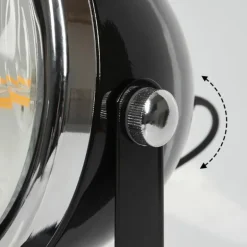 Lampe de table Foverup Chrome, Nickel mat, Noir, 1 lumière