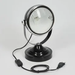 Lampe de table Foverup Chrome, Nickel mat, Noir, 1 lumière