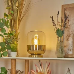 Lampe de table Golpilhal Or, Laiton, 1 lumière