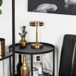 Lampe de table Huallilemu LED Vieux laiton, 1 lumière