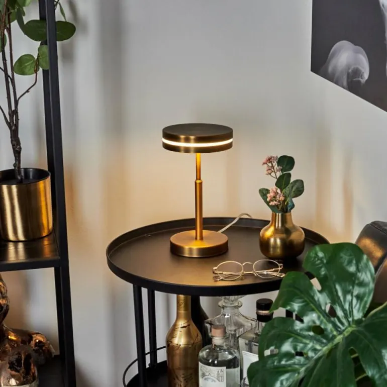 Lampe de table Huallilemu LED Vieux laiton, 1 lumière