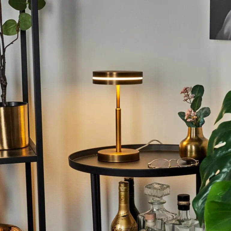 Lampe de table Huallilemu LED Vieux laiton, 1 lumière