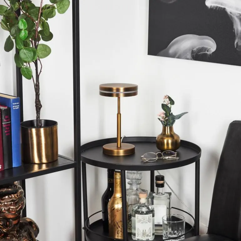 Lampe de table Huallilemu LED Vieux laiton, 1 lumière