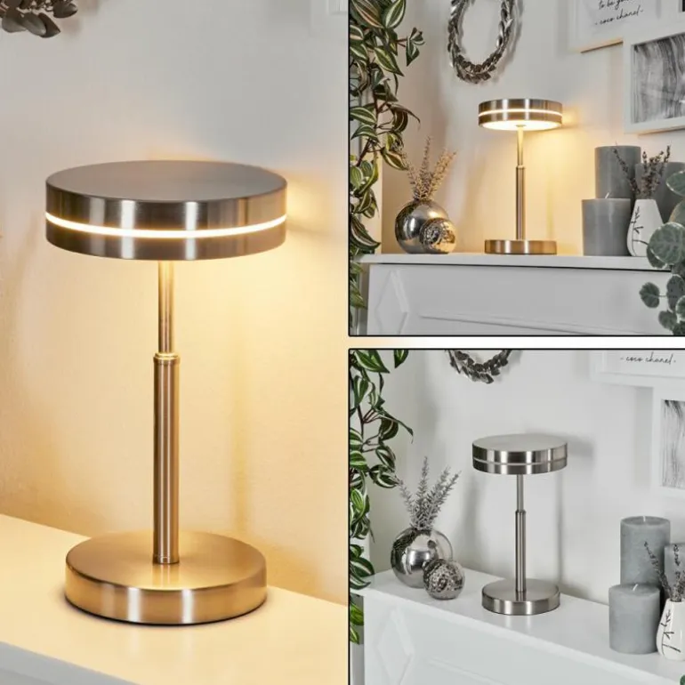 Lampe de table Huallilemu LED Nickel mat, 1 lumière