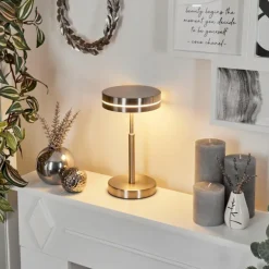 Lampe de table Huallilemu LED Nickel mat, 1 lumière