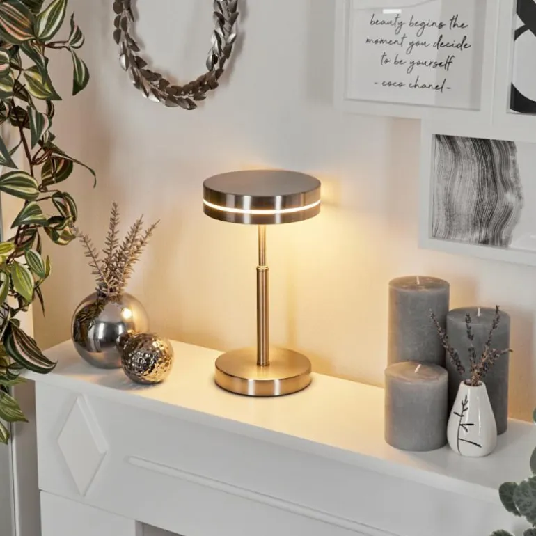 Lampe de table Huallilemu LED Nickel mat, 1 lumière