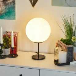 Lampe de table Karhia Noir, 1 lumière