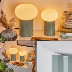 Lampe de table - kit de 2 Godrie Turquoise, 2 lumières