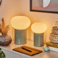 Lampe de table - kit de 2 Godrie Turquoise, 2 lumières