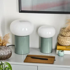 Lampe de table - kit de 2 Godrie Turquoise, 2 lumières
