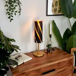 Lampe de table Maschwanden Or, 1 lumière
