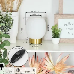 Lampe de table Pintacura Laiton, 1 lumière