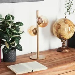 Lampe de table Remaisnil Laiton, 2 lumières