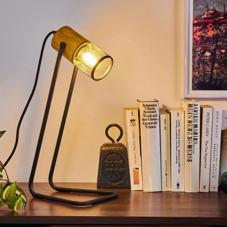 Lampe de table Agrons Noir, 1 lumière