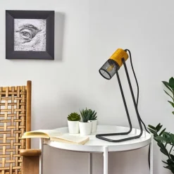 Lampe de table Agrons Noir, 1 lumière