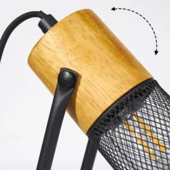 Lampe de table Agrons Noir, 1 lumière