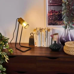 Lampe de table Agrons Noir, 1 lumière