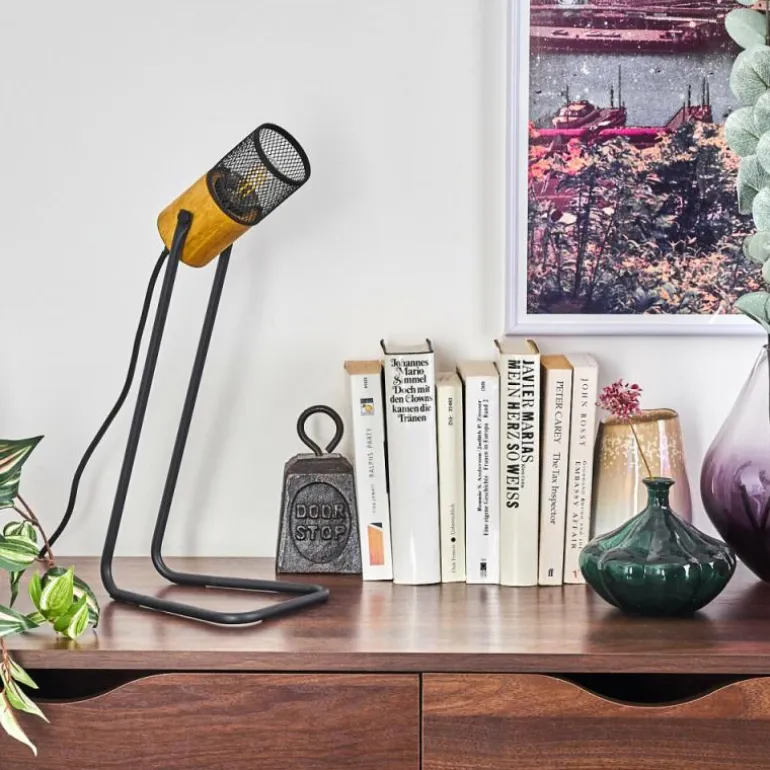 Lampe de table Agrons Noir, 1 lumière