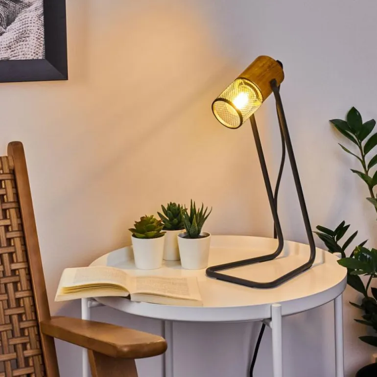 Lampe de table Agrons Noir, 1 lumière