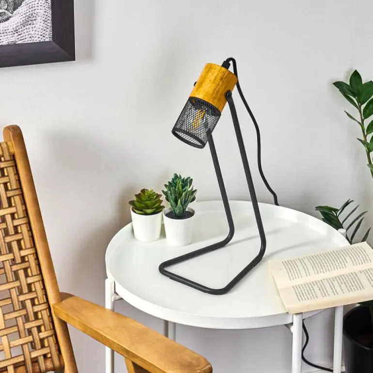 Lampe de table Agrons Noir, 1 lumière