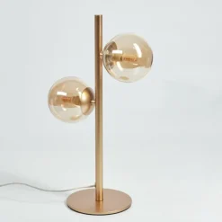 Lampe de table Alden Laiton, 2 lumières