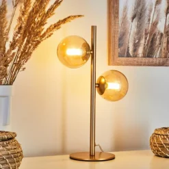 Lampe de table Alden Laiton, 2 lumières