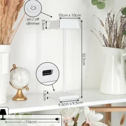 Lampe de table Algeraz LED Blanc, 1 lumière