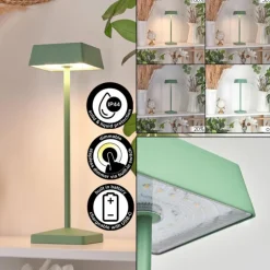 Lampe de table Algeraz LED Vert, 1 lumière