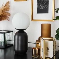 Lampe de table Alolas Gris, 1 lumière