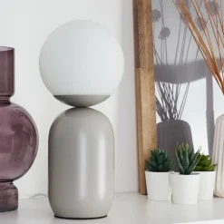 Lampe de table Alolas Gris, 1 lumière