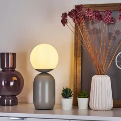 Lampe de table Alolas Gris, 1 lumière